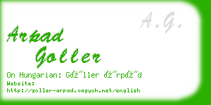 arpad goller business card